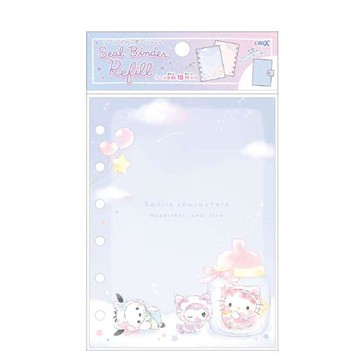 小禮堂 Sanrio 三麗鷗 三麗鷗大集合 手帳本補充頁 10枚入 (貓咪寶寶款)