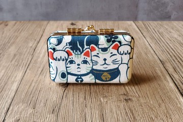 燙金招財貓 公司章 大小章 雙章盒 對章盒 印章盒 Cat stamp 貓咪