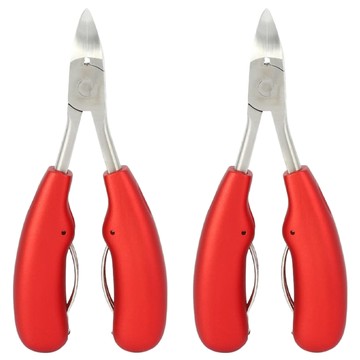 不鏽鋼甲溝專用修剪指甲鉗  紅色  2個