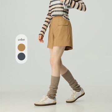 OUWEY歐薇 高腰修身縲縈短褲(兩色；S-XL)