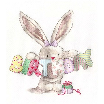 XBB23 - Bothy Threads 十字繡材料包 - 兔兔過生日