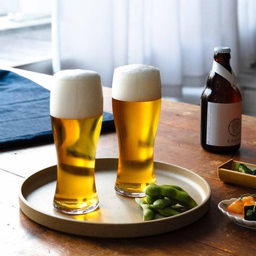 日本Toyo-Sasaki｜啤酒杯木盒2入組395ml