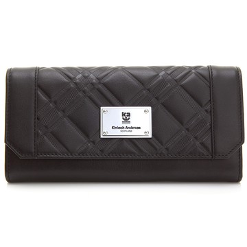 【金安德森】英國女爵 單面扣雙層多功能長夾-尊爵黑