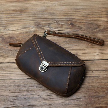 真皮男士手拿包 錢包 斜挎手機包