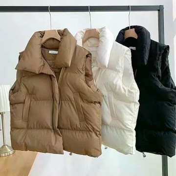 韓風女裝  保暖鋪棉防風背心外套 鋪棉保暖羽絨背心 立領背心 防潑水背心 立領鋪棉背心 麵包背心 厚背心外套  C034