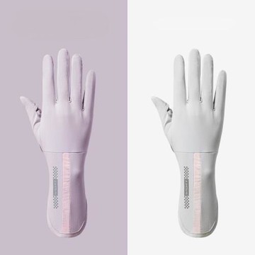 夏季冰絲防曬手套女士防紫外線騎行騎車開車薄款戶外防滑觸屏Z