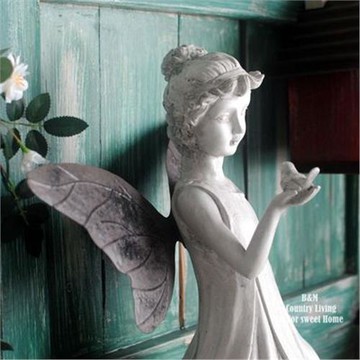 歐式複古田園花仙子天使戶外園藝擺飾
