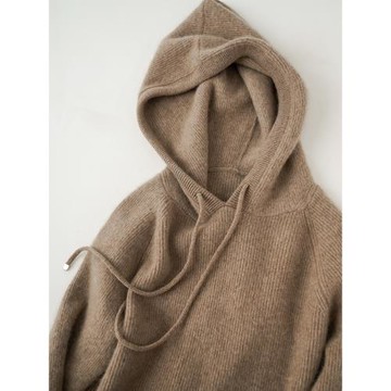 慵懶針織連帽套頭毛衣保暖秋冬款