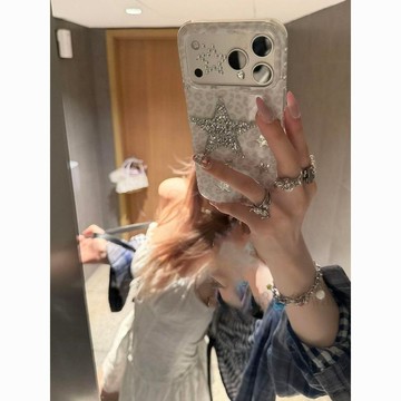 台灣出貨🚀白豹紋閃星星 蘋果iPhone17/16promax 新款15 14 pro 防摔 13 12 11 手機殼
