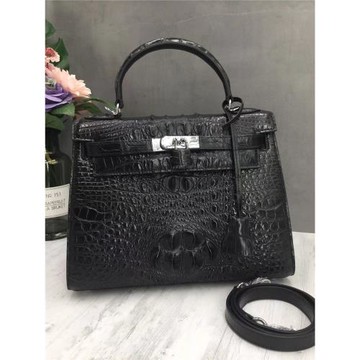 進口鱷魚皮女包時尚新款女士大容量手提包歐美真皮休閑手拎包單肩