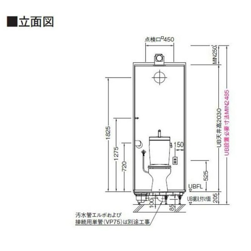 TOTO トイレユニット JCV 0812サイズ Pタイプ | LINEショッピング