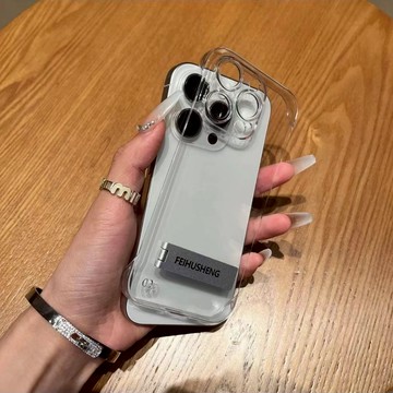 現貨 蘋果手機殼 不發黃 透明手機殼 防摔殼 手機保護殼 手機保護套 隱形合金支架 適用蘋果15-11 帶支架手機殼