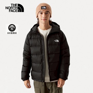 男款黑色舒適保暖連帽羽絨外套｜7W7GJK3