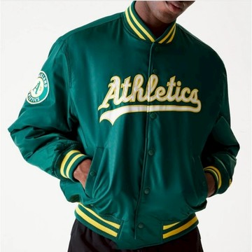 MLB New Era 奧克蘭 運動家 Oakland Athletics 舖棉外套 棒球外套 Jacket
