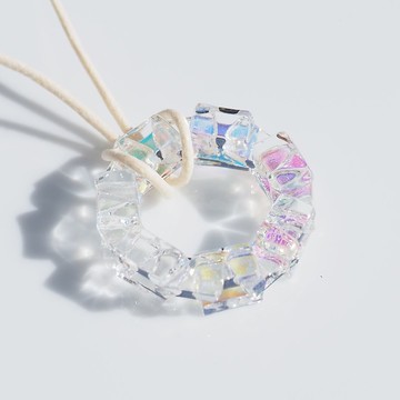 閃耀玻璃之環 (極光環【迷你】【混色】) 項鍊 【預約製作】