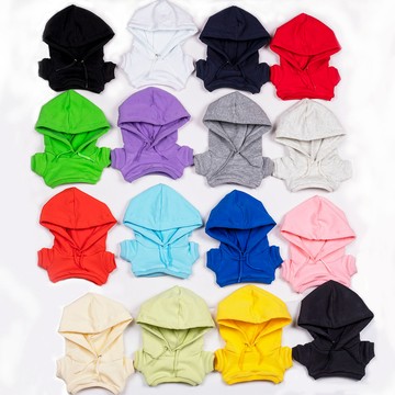 臺灣出貨 10cm娃衣 15cm娃衣 20CM娃衣 娃娃衣服 連帽衛衣可愛無屬性 20公分棉花娃娃用衣服 娃娃替換裝
