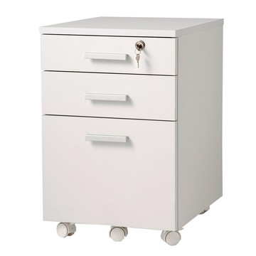 《C&B》多崎韓系本質簡潔OA活動櫃邊櫃三抽櫃(台灣生產)純白色