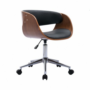 E-home Moroe莫羅可調式曲木電腦椅-兩色可選黑色