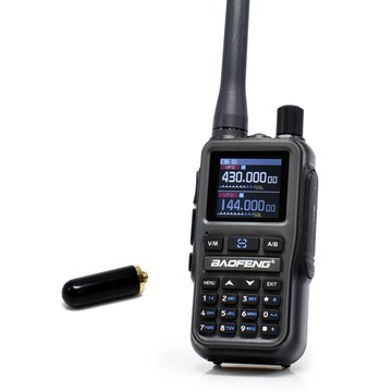 BAOFENG UV-68R 超迷你雙頻對講機 雙天線組(送真雙頻短天線)5W晨霧灰