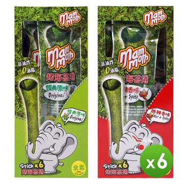 【MM象】泰式烤海苔捲(原味/酷辣) _ 6盒組