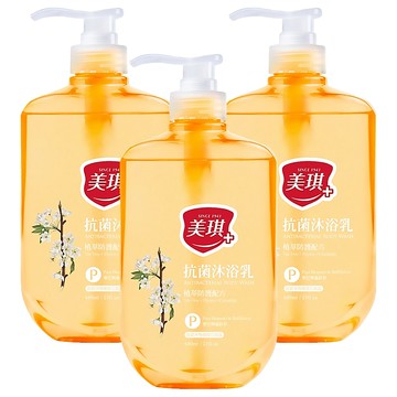 美琪 抗菌沐浴乳 梨花與風鈴草 三重植萃防護配方  3瓶
