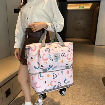 大容量短途出差行李袋健身包高顏值可拆卸萬向輪旅行包登機收納包