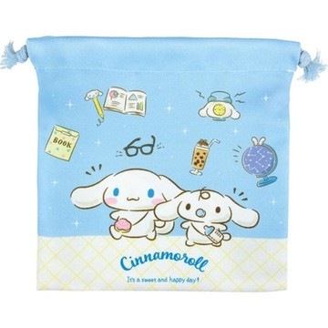【震撼精品百貨】大耳狗_Cinnamoroll~日本Sanrio三麗鷗 大耳狗尼龍束口袋 (藍興趣款)*17756