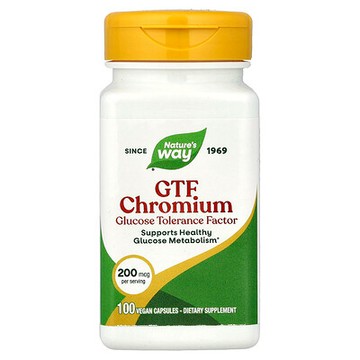 Nature's Way, GTF Chromium，100粒素食膠囊