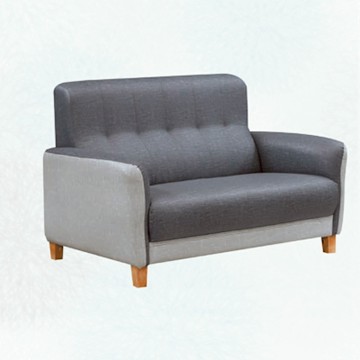 文創集 檀香山雙色耐磨皮革二人座沙發椅-135x86x93cm免組