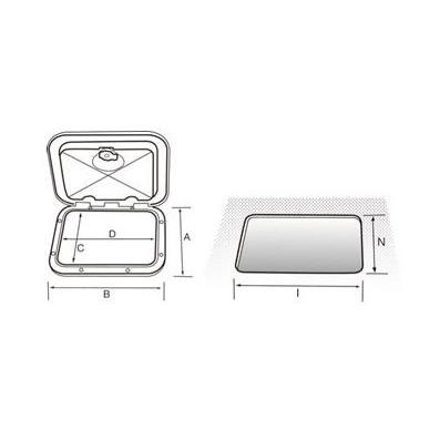 NUOVA RADE DXハッチ 180°オープン 460×510mm