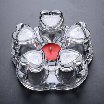 蠟燭臺加熱底座煮茶爐玻璃茶具心形個性暖茶器溫茶器茶托配件簡約