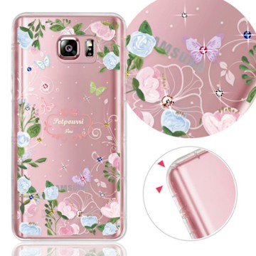 YOURS 三星 Note、S系列 彩鑽防摔手機殼-花敘 25/24/23/22/21/20/10/9/Ultra/FE/+/edge/lite