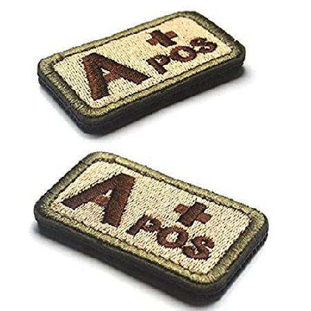 Pack Tactical Blood Type A  Positive Hook Loop Patch,Embroidered Morale Military Navy Army Badge for Outdoors Velcro Patches 2x1 inch