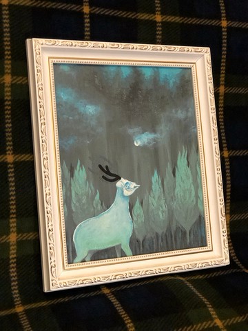 迷霧森林//壓克力畫(含框)