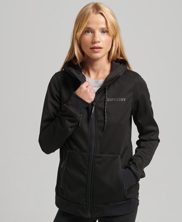 Superdry Women's Women's Tech Softshell Jacket Black - Size: 6 Size: 2