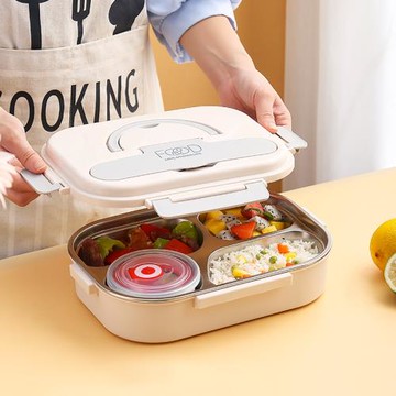 316不銹鋼飯盒女生高顏值上班族大容量中學生小學生專用餐盒分格