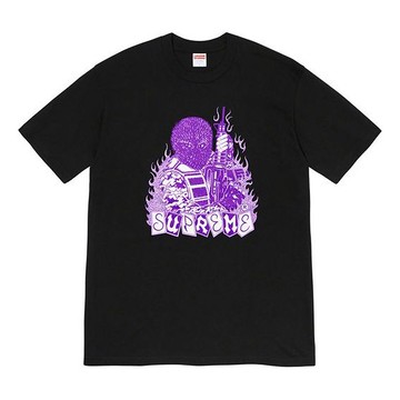 Supreme FW19 Week 7 Mercenary Tee Mercenaries Printing Short Sleeve Unisex Black