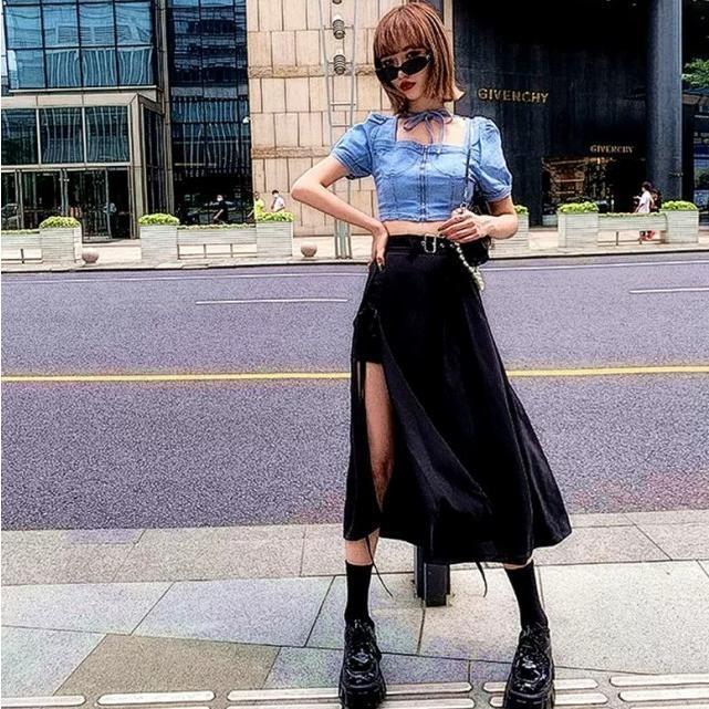 スリットスカート スカート ミモレ丈 スリット 前 レディース