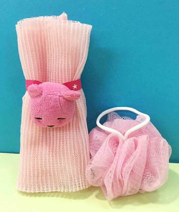 【震撼精品百貨】PostPet MOMO熊 沐浴巾刷 粉色#06156 震撼日式精品百貨