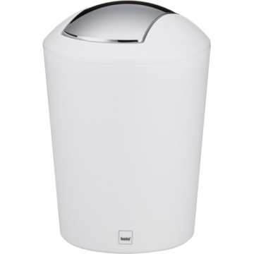 《KELA》搖擺蓋垃圾桶-白5L-- 回收桶 廚餘桶
