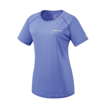 【【蘋果戶外】】山林 51P16-87 藍紫 女 素面透氣排汗抗UV上衣 圓領短T 短袖 吸濕排汗衣 防曬抗UV 春夏 Mountneer