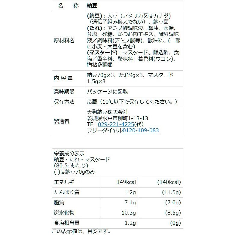 極小粒わら納豆３本束（たれ・マスタード付）　〜創業100年 水戸納豆の老舗「水戸元祖 天狗納豆」〜