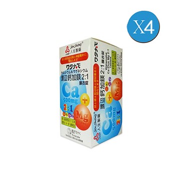 渡邊 鈣加鎂2:1膜衣錠(90錠/瓶)4入組