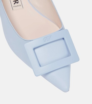 Roger Vivier Gommettine Ball leather ballet flats