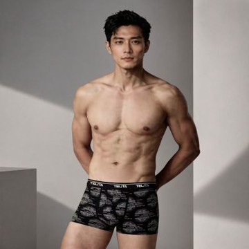 【TELITA】型男嫘縈英倫風圖騰平口褲/四角褲