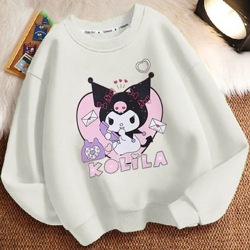 ✨ 壹灣出貨 ✨可愛三麗鷗庫洛米新款春秋冬大中小男女兒童加厚加絨寬鬆圓領衛衣