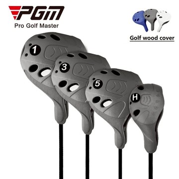 PGM 通用尺寸高爾夫桿頭套保護套高爾夫球頭帽罩適用於1 3 5 號木桿鐵木混合桿易清洗TPE彈性材質
