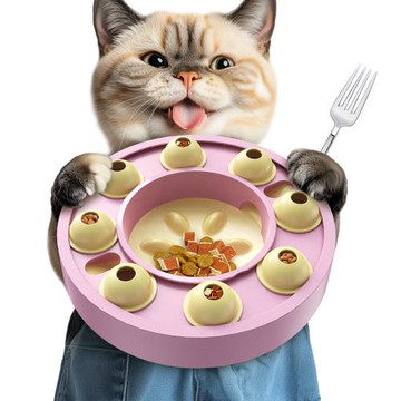 【KADTC】 貓咪益智慢食玩具盤 益智訓練 貓咪慢食 寵物訓練 腦力開發 舒緩焦慮 貓咪益智玩具