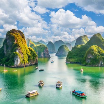 越南慢時光 I ~北越雙龍灣《舒適三排椅座車》． 華閭古都．法式漫自在5日