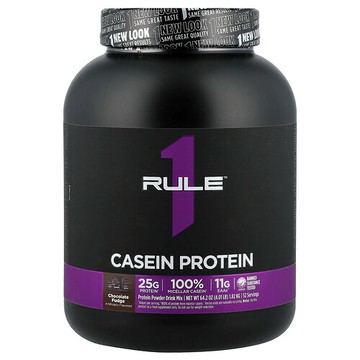 Rule One Proteins, R1 酪蛋白，蛋白質粉混合飲品，巧克力糖味，4.01 磅（1.82 千克）